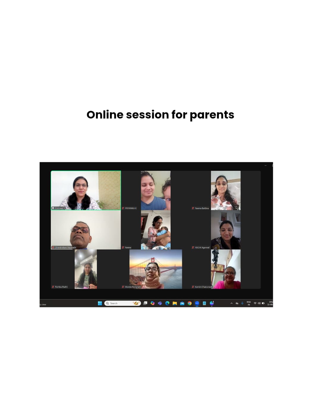 Online Parent Workshop